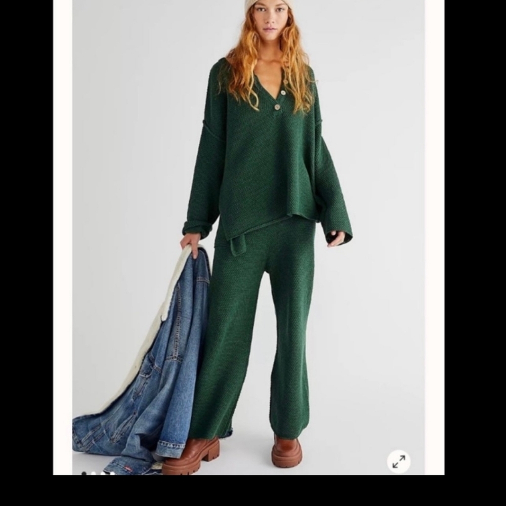 Free People Hailee Sweater set in dark grewn